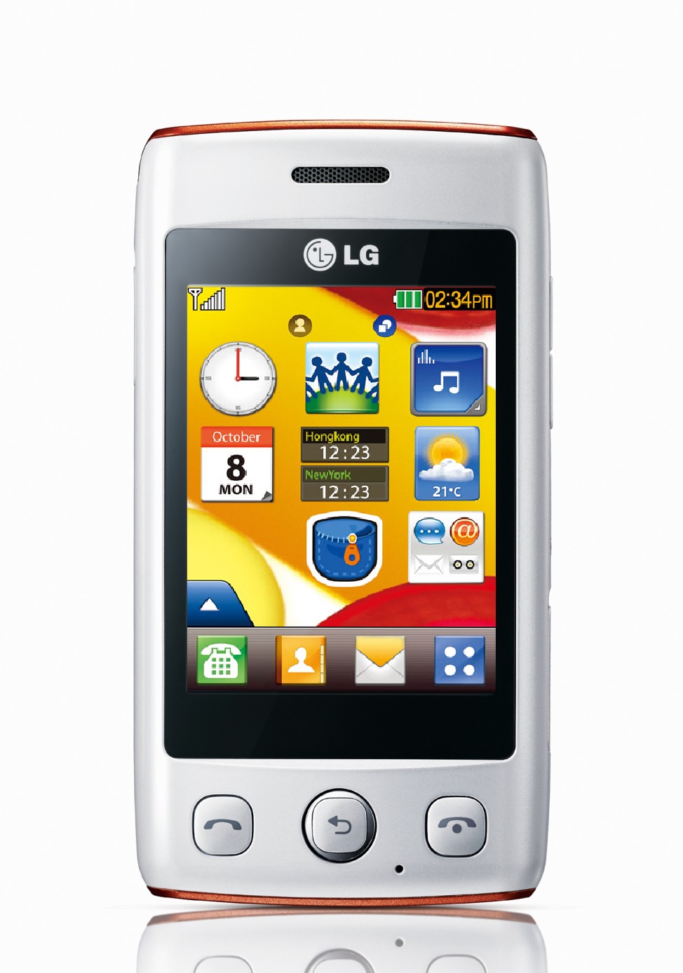 New LG Cookie Lite T300 Unlocked GSM Touchscreen Cell Phone White