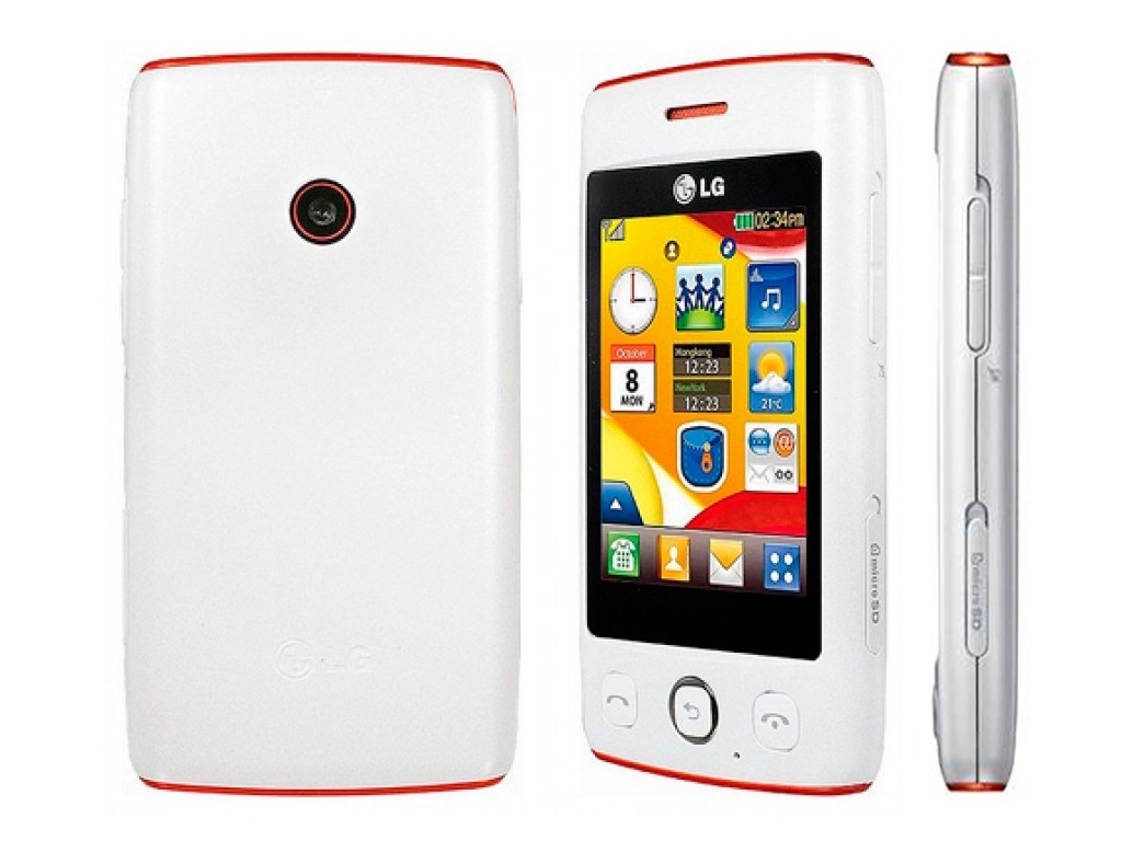 New LG Cookie Lite T300 Unlocked GSM Touchscreen Cell Phone White