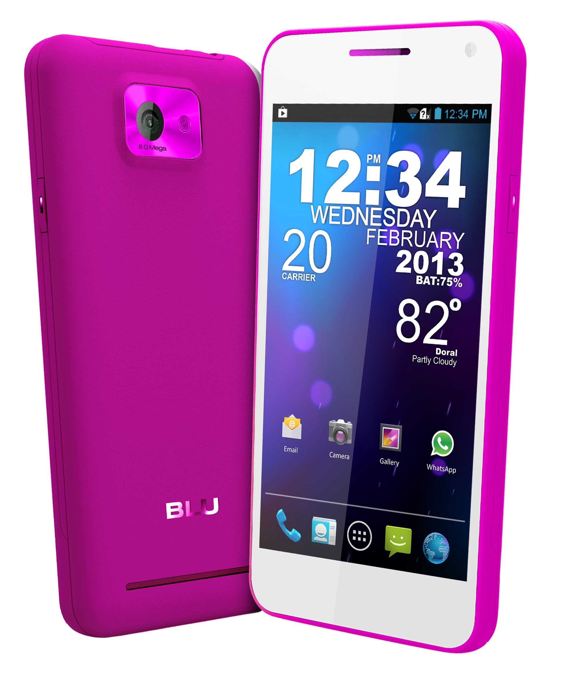 New Blu Vivo 4 3 D910A Unlocked GSM Dual Sim Android Cell Phone Pink